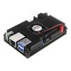 Aluminum Alloy Heat Dissipation Protective Shell with Fan CPU Heat Sink Protective Cover Replacement Accessories for Orange Pi 5