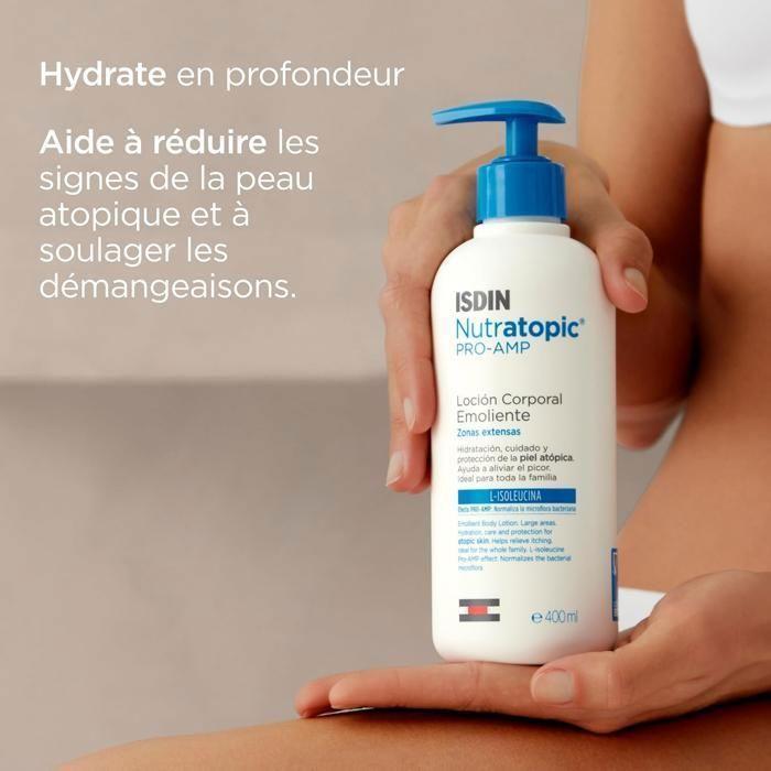 Lotion - ISDIN - NUTRATOPIC PRO-AMP - 400ml - Hydratante - Apaisante - Sans alcool