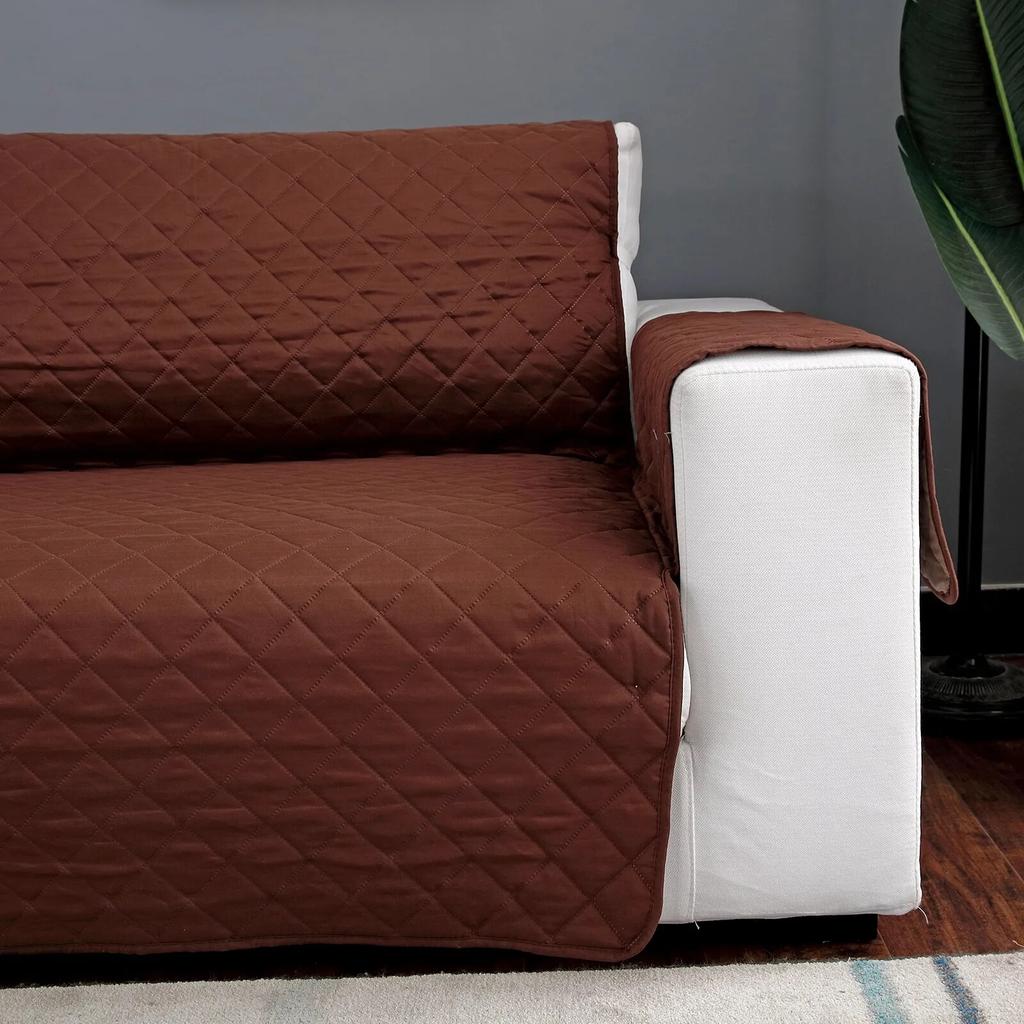 1/2/3/4 Seat Sofa Couch Cover Chair Throw Pet Dog Kids Mat Furniture Protector Reversible Removable Armrest Slipcovers