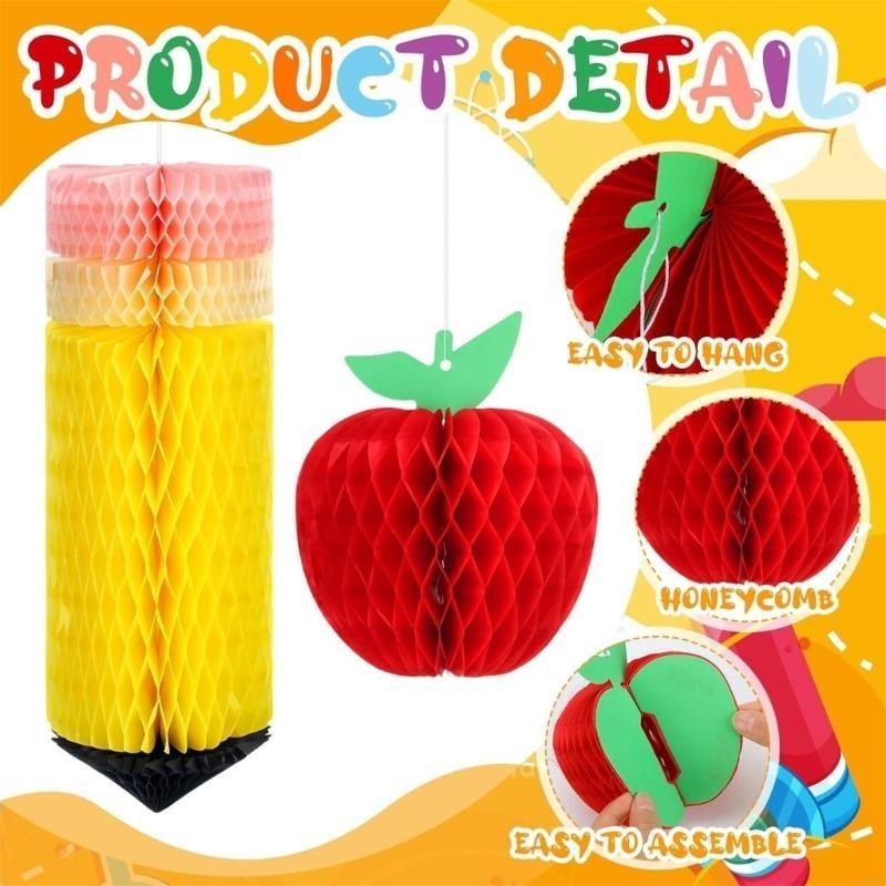 

12Pcs Assorted Color Paper Garlands Set for Welcoming School Party Decoration X3UC China Mainland