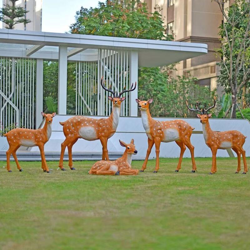 Outdoor Luminous Sika Deer Sculptures