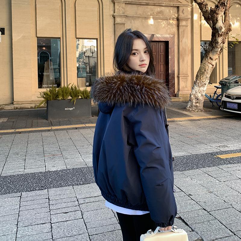 Winterparka Mantel Damen Retro Kurze Jacke Kapuzen-Oberbekleidung Koreanischer Stil Warmer Baumwollgepolsterter Mantel