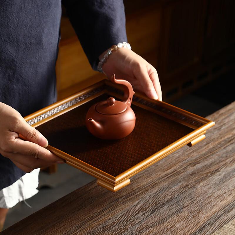 Bamboo Woven Tea Serving Tray