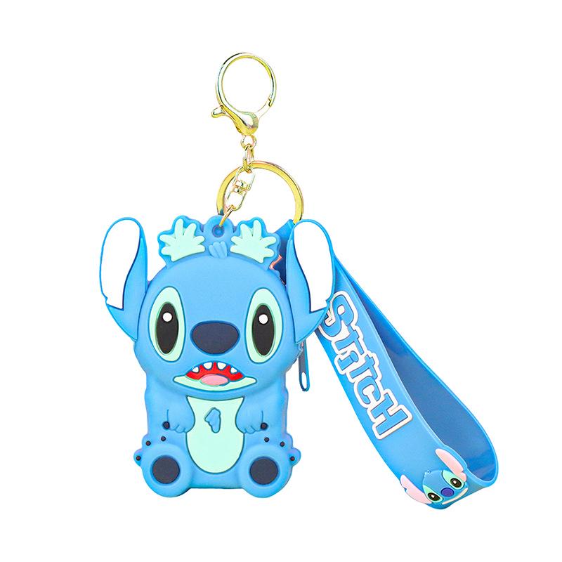 Creative Stitch Cartoon Silicone Keychain: Children's Earphone Storage Wallet & Pendant