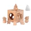 1 Set Wooden Shape Sorting Box Preschool Learning Fine Motor Skills Geometry Block Matching Game Toddler Boys Girls Educational Shape Sorter Toy