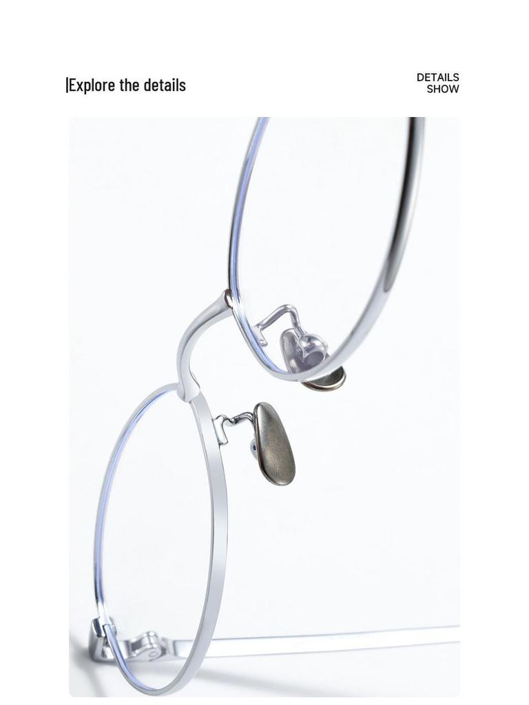 Ultralight Titanium Cat Eye Retro Geek Women's Blue Light Eyeglass Frame