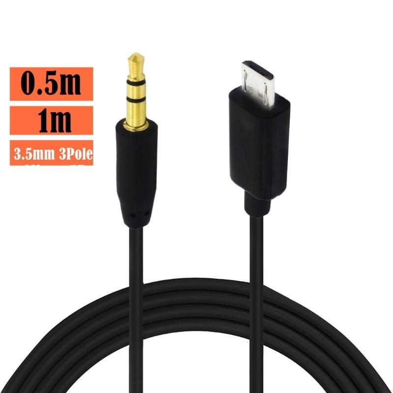 Micros USB To 3.5mm Audios Output Cable Male To Male Car Auxs Extension Cord for S4i9500 I9600 NOTE2 N7100 NOTE3 Phones