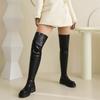 Elastic Women's Over the Knee High Boots 2025 Winter Sexy Long Thigh High Boot Black White Party Fetish Shoes Ladies Waterproof