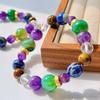 Design Sense Natural Amethyst Lapis Lazuli White Crystal Tiger'S Eye Stone Chalcedony Green Duobao Bracelet Bracelet.