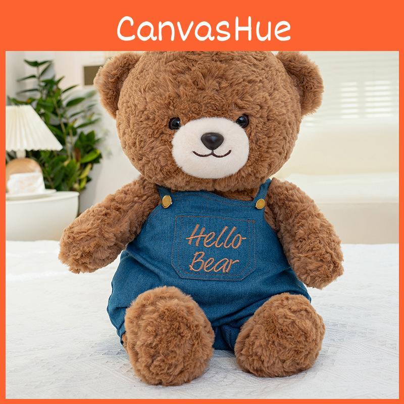 Cute Teddy Bear Plushie Doll With Strap Pants Design For Kids Sleep Gift Pillow