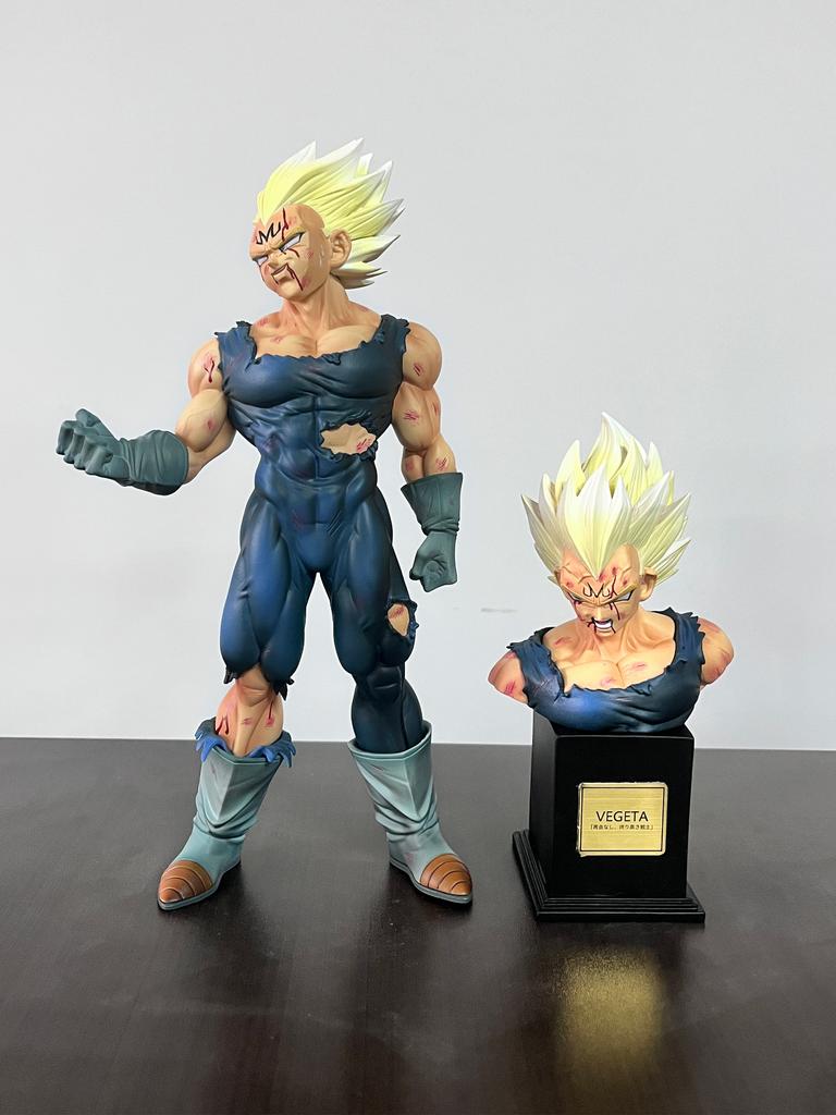 In stock: Vf Statue, Z Vegeta Figure, Replaceable Head Sculpture, Majin Vegeta Articulated Figure, 28cm/11.02 inches