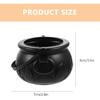 Ciieeo 12 Pcs Halloween Cauldron Kettle Plastic Mini Witch Cauldron Black Candy Holder for Halloween Decor Party Favor Decoration