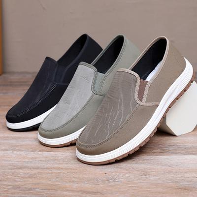 Baskets décontractées à enfiler pour hommes, mocassins bateau en toile respirante, chaussures de marche légères, chaussures de conduite, de gym, d'entraînement pour hommes, chaussures de course confortables