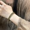Natural Green Sandalwood Hetian-Inspired Bracelet for Men & Women: Niche Design, Couple Style, Simple Wenwan Accessory