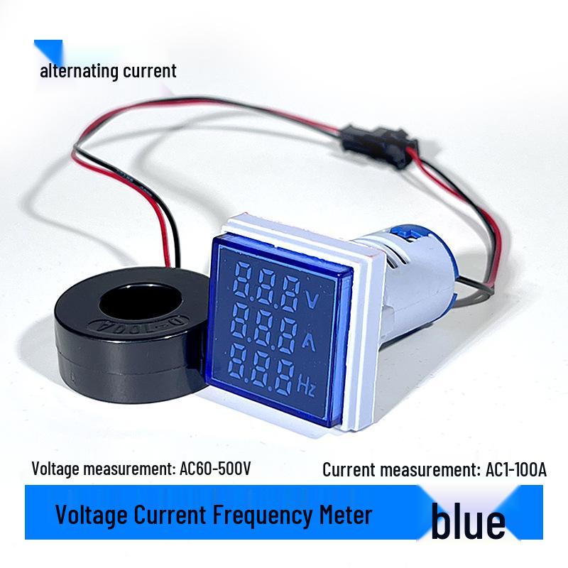 AC Voltage Current Hertz LED Meter AD16-22VAH