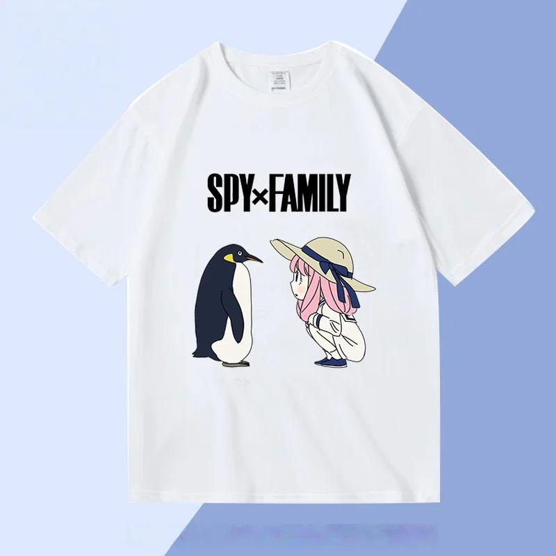 Spy X Family Collaboration Men's and Women's Cotton T-shirts Anime Themed Children's Clothing, Casual Home T-shirts