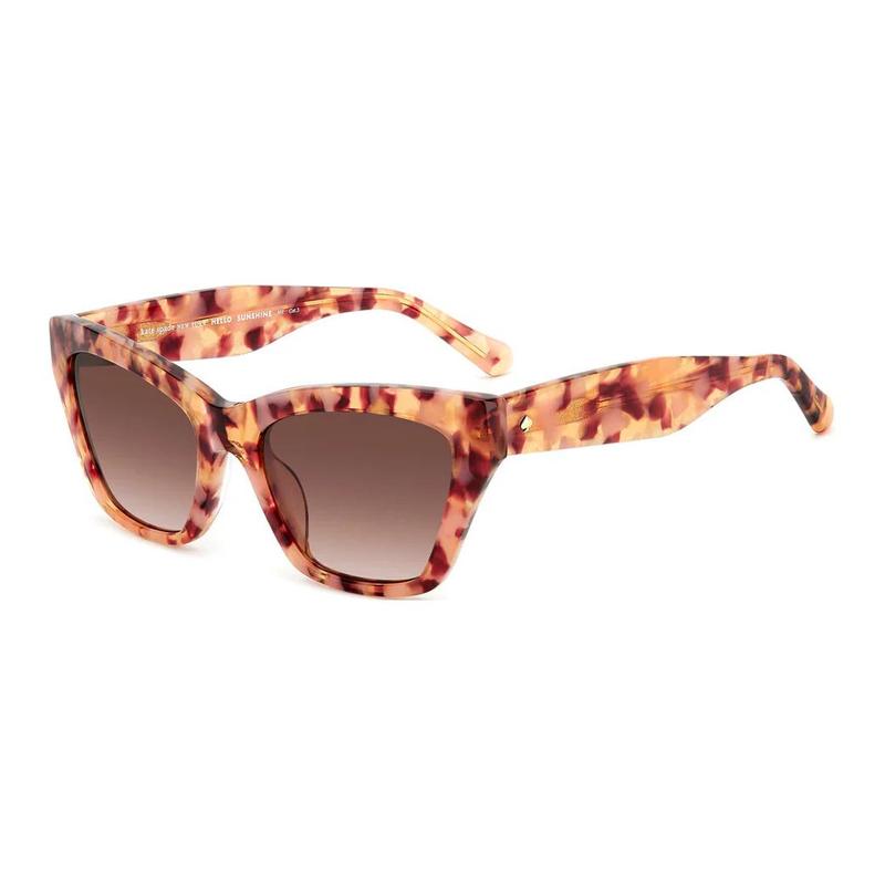 Kate Spade Brand Logo Acetate Cat Eye Sunglasses Women s Pink FAY-G-S-HT8F4HA