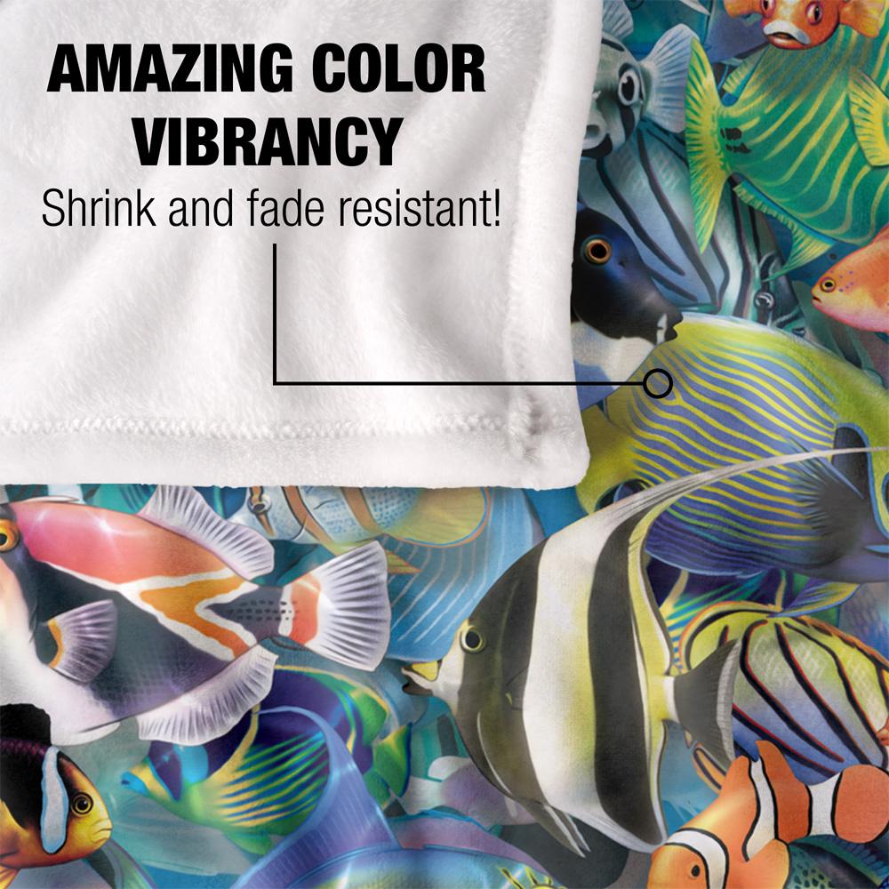Royce McClure Tropical Fish Jam Silky Supersoft Blanket
