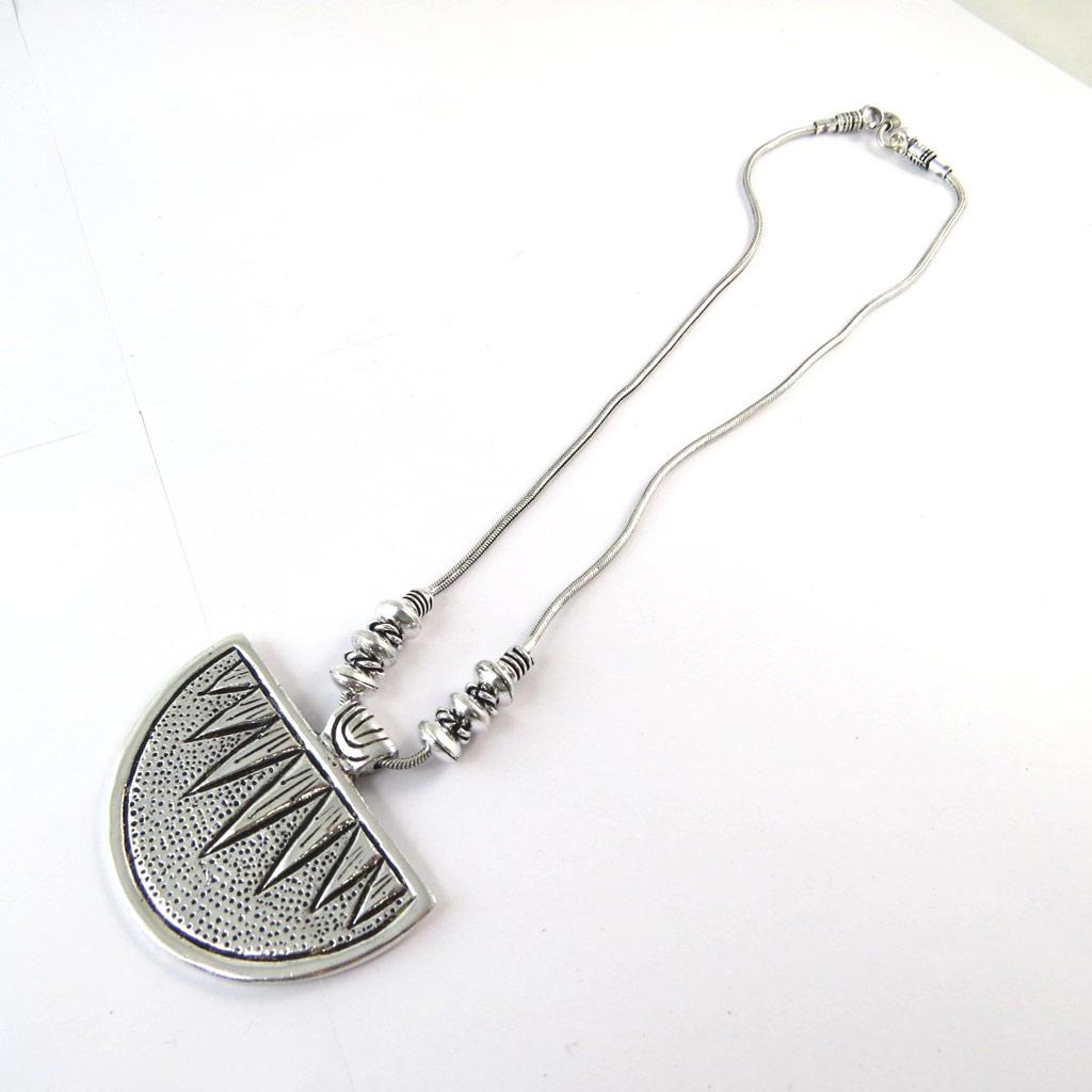 Les Trésors De Lily [N8840] - Silver 'Kilimanjaro' Necklace