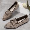 New 2025 Spring Pointed-Toe Flat Pumps In Plus Sizes Fashionable Casual Women's Shoes