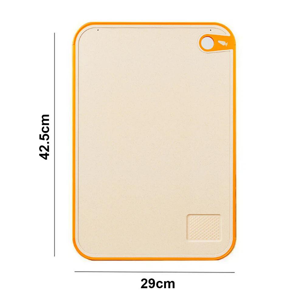 Household Double-Sided Cutting Board Antibacterial Anti-Mold Cutting Board Kitchen Fruit Knife Occupancy Board Wheat Case Board