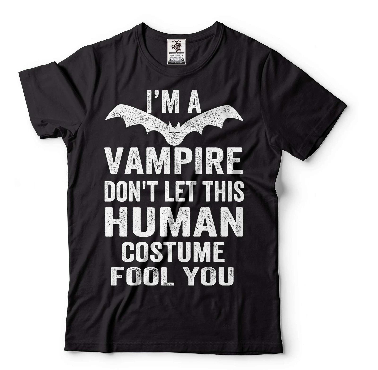 Смешной костюм вампира на Хэллоуин Я вампир Не дайте этому человеку вас обмануть Футболка 2XL