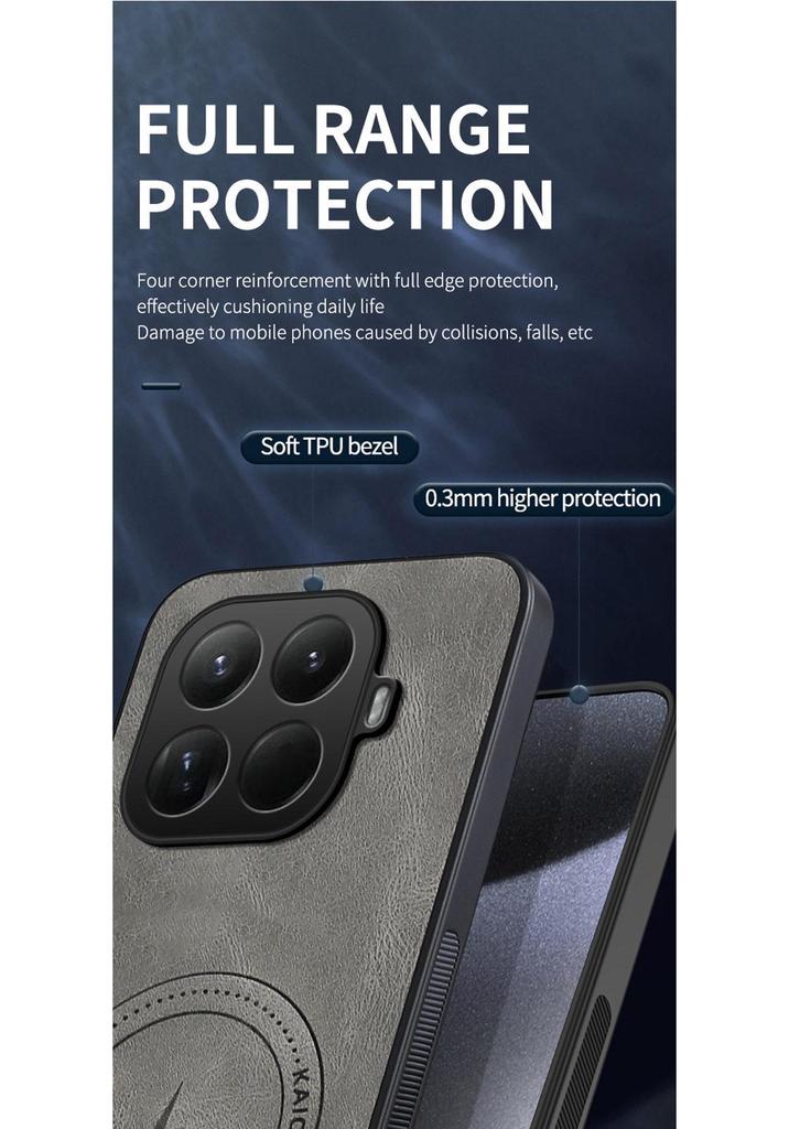 Xiaomi 15T/Mi 14T Pro Leather Silicone Magnetic Buckle Case – Unisex Full Coverage Drop Protection