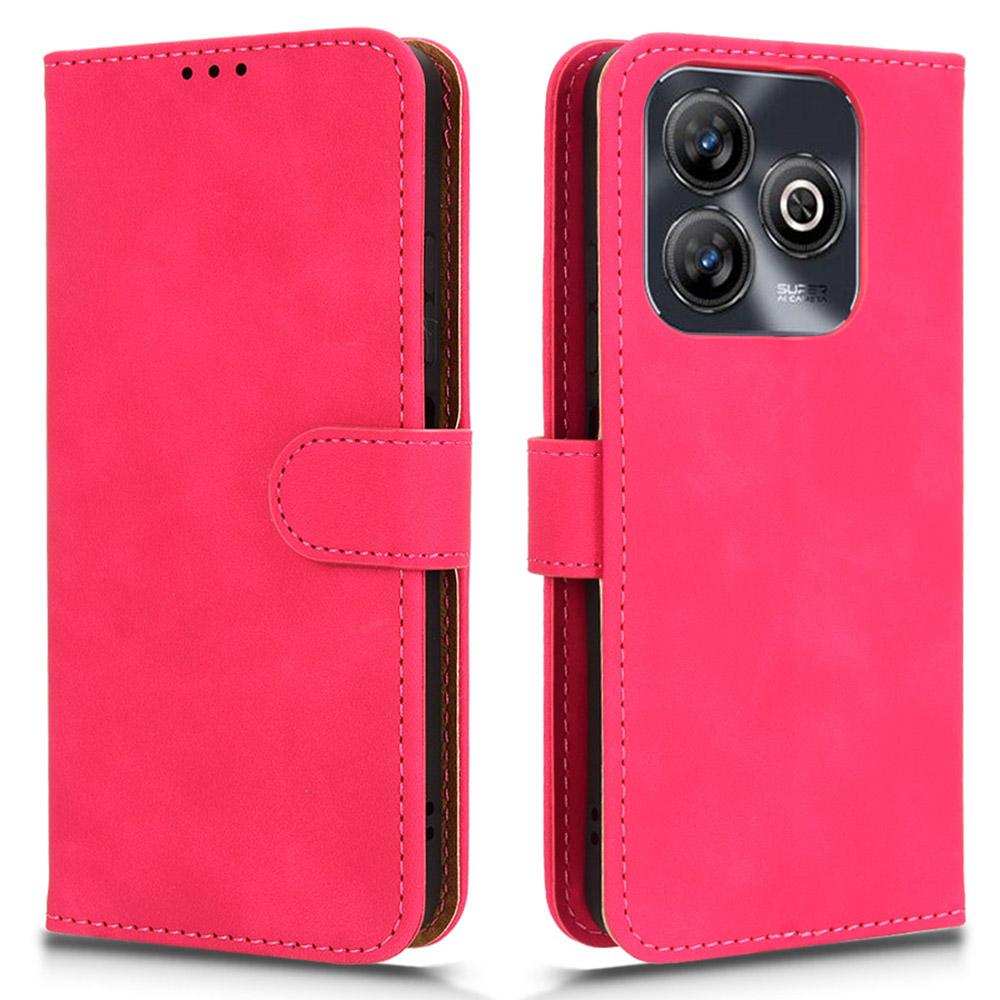 For ZTE Blade A75 4G Leather Case Skin-Feel Anti-Drop Wallet Flip Phone Cover