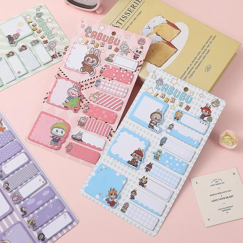 220 Sheets Labubu Sticky Notes Set Kawaii Self-Adhesive Memo Strips Stationery