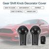 TUCKBOLD Gear Shift Knob Decorator Cover for Ford Mustang Console Interior Trim Sticker Styling Decor Carbon Fiber Black with Adhesive Backing