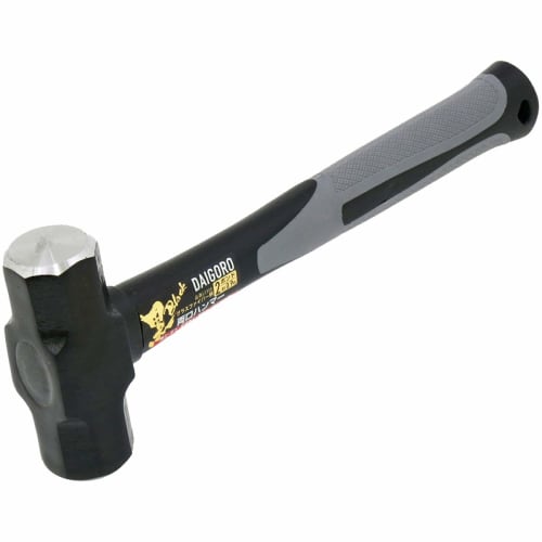 KONYO Daigoro Black Double-Ended Hammer with Fiberglass Handle, 12315, 2 Lbs (0.9 Kg)