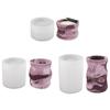 Striped Cylinder Candlestick Molds Cylinder Candle Holder Molds for Making Candlestick Tealight Holder Room Decorations