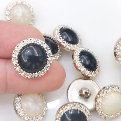 Lot de 10 boutons à tige en plastique doré pour vêtements, accessoires de couture, 17,5/21/25 mm