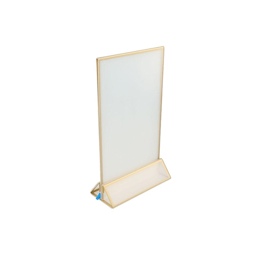 With Base Acrylic Golden Sign Holder DIY Table Cards Picture Frame  Dinner Party