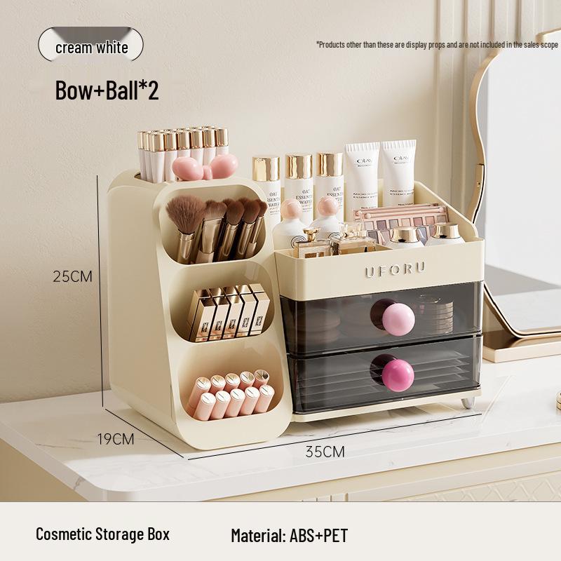 Luxuriöse Kosmetikaufbewahrungsbox: Multifunktionaler Organizer für Lippenstift & Hautpflege auf dem Schminktisch