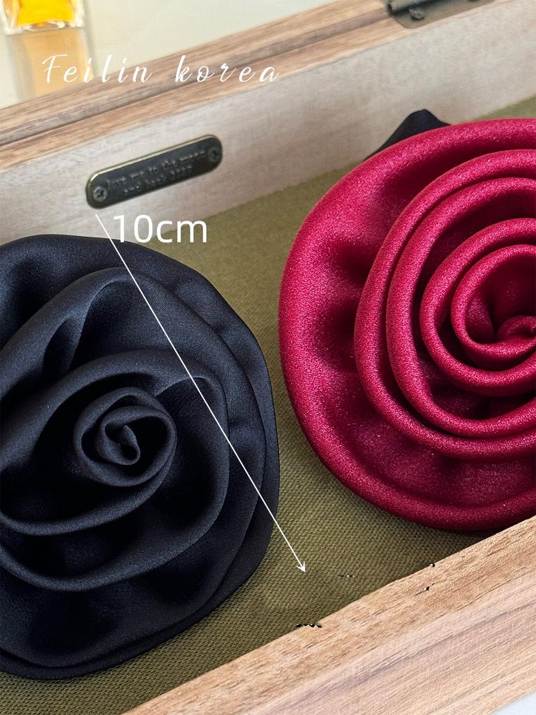 Rose Hairband Retro Large Intestine Ring Red Flower Hairband  New Explosive Headband