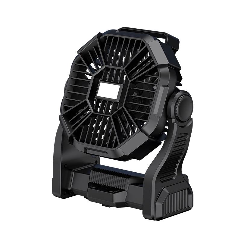 

Portable USB Rechargeable Camping Fan with Light for Outdoor Adventures 21.5*8.9*25.5 cm чёрный