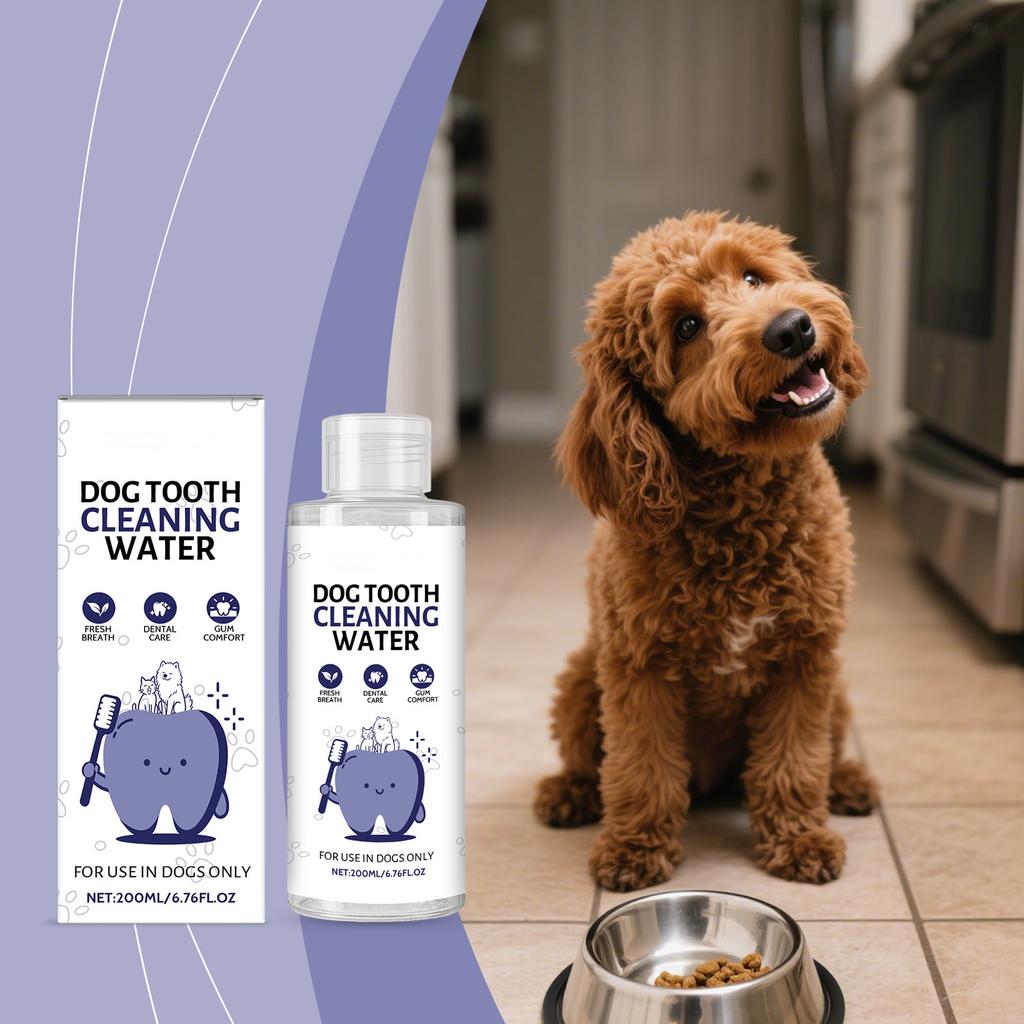Dog Breath Freshener Natural Oral Care Water Additive Teeth Cleaner Deodorizer for Fresh Breath Tartar Control