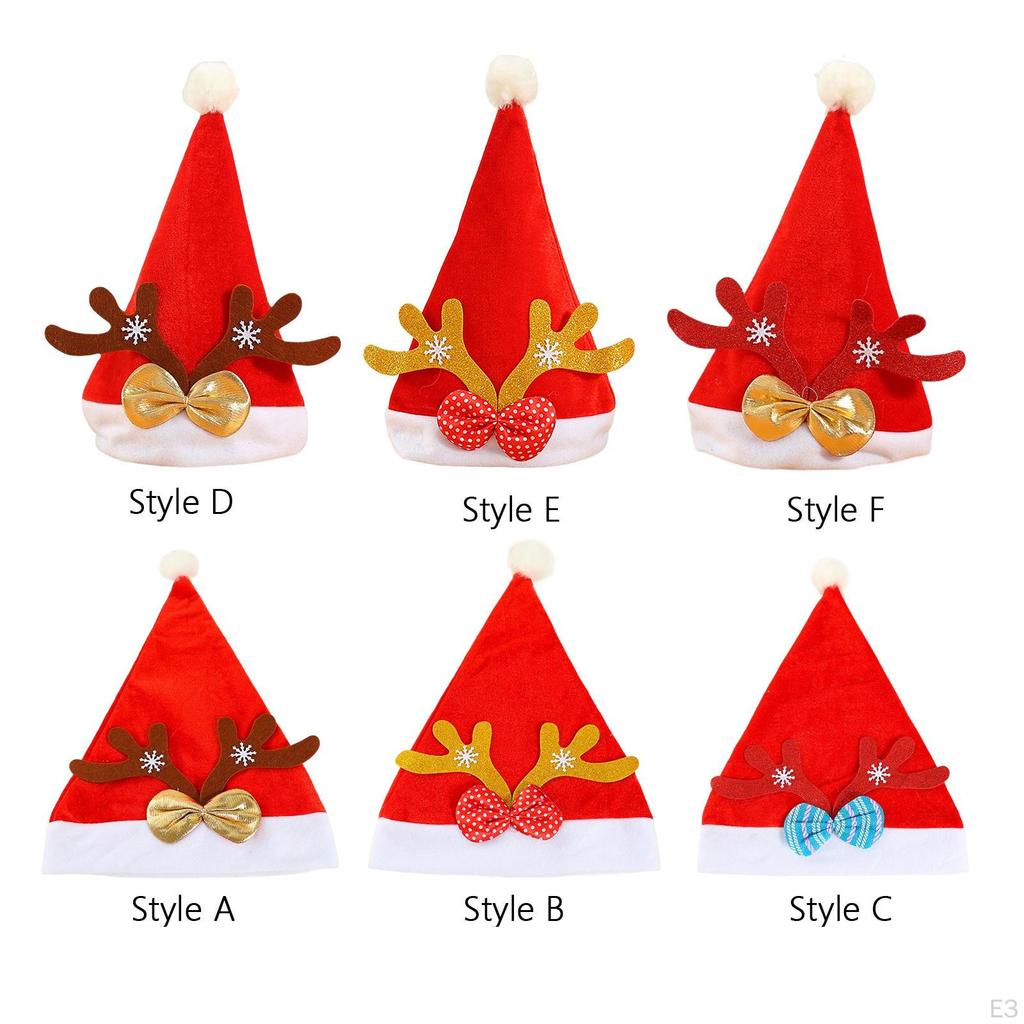 Hat Photo Prop Fancy Dress Headwear Costume Red Santa Claus Xmas Cap for Adults Stage