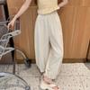 Women's Summer 2026 Quick-Drying High-Waisted Wide-Leg Pants: Slimming, Loose, Casual, Elastic Waist for Petite Sizes