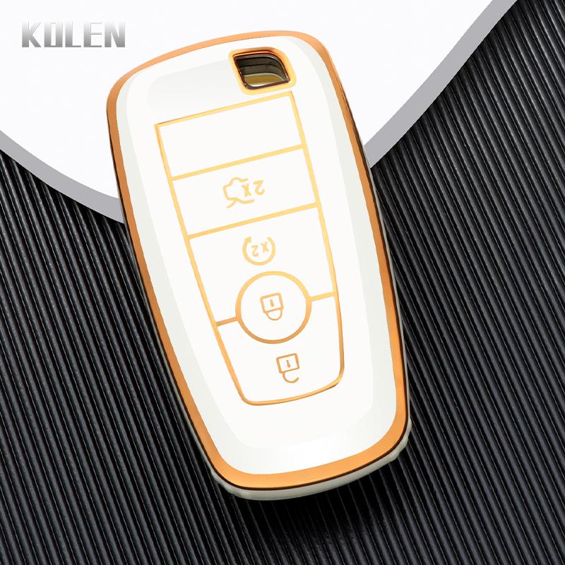 TPU Car Remote Key Case Cover Shell Fob For Ford Mondeo Fusion Mustang Explorer Focus F150 F250 F350 Escape Lincoln Accessories