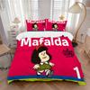 Mafalda'S Joyful Journey Print 3Pcs Bedding Setduvet Cover With 2 Bedropillowcase Home Birthday Gift