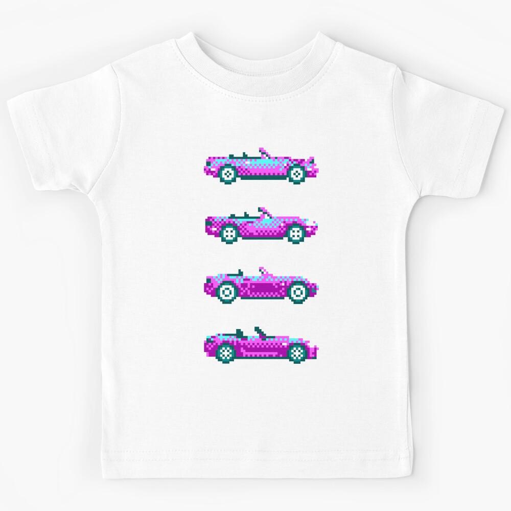 Pixel art Miata generations DOS Kids T-Shirt 150