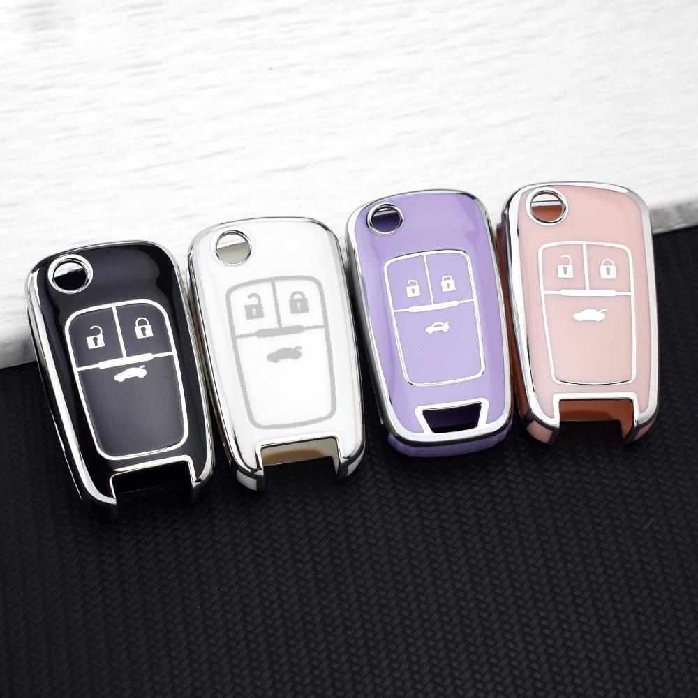 2/3 Buttons Tpu Car Key Case Cover For Chevrolet Malibu Cruze Camaro Aveo Sail Epica Lova Impala Orlando For Buick Opel Key Bag