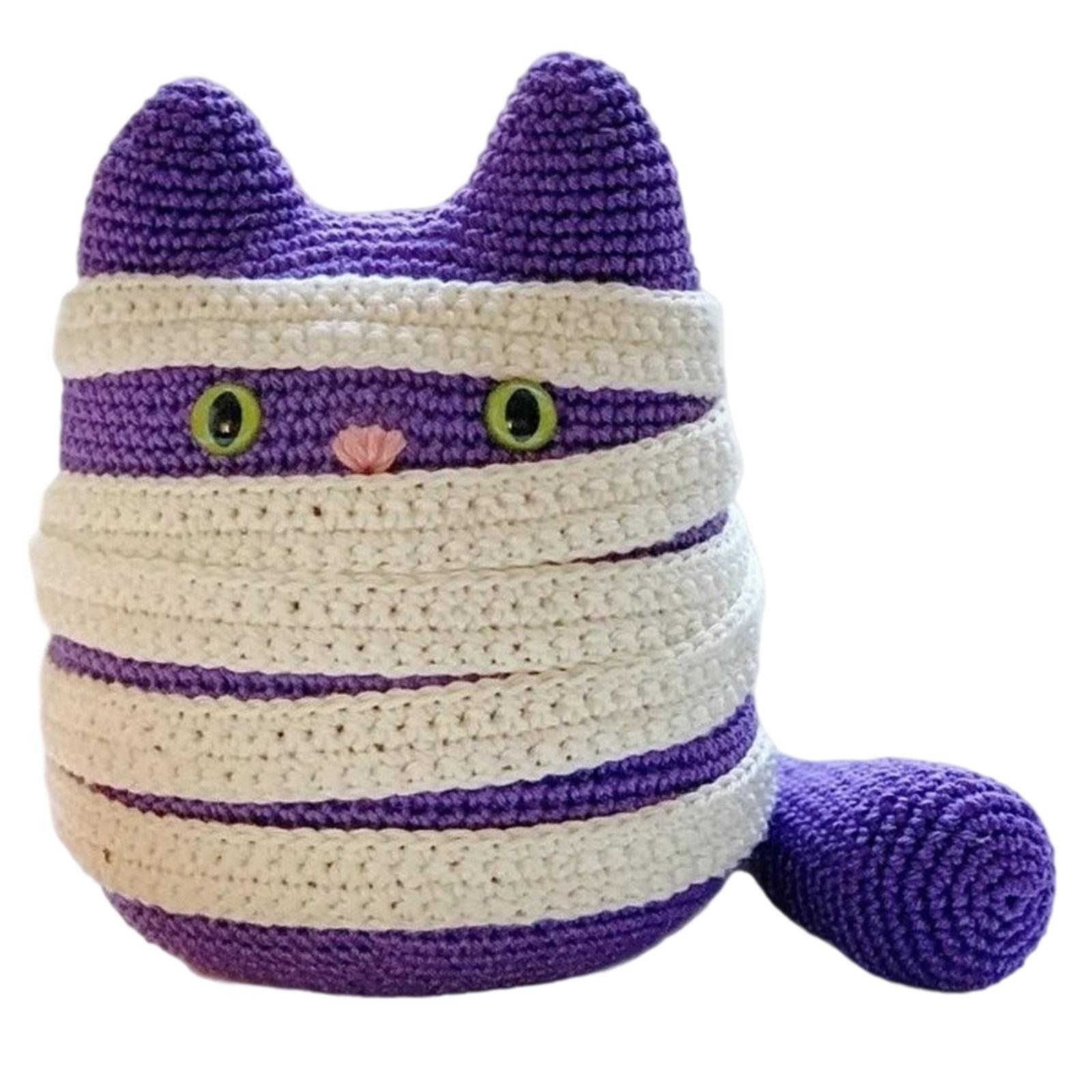 

The Hand Puppet Cat Mother Crocheted Gift Is Of Moderate Size And Suitable For Giving To Children As A Gift One Size