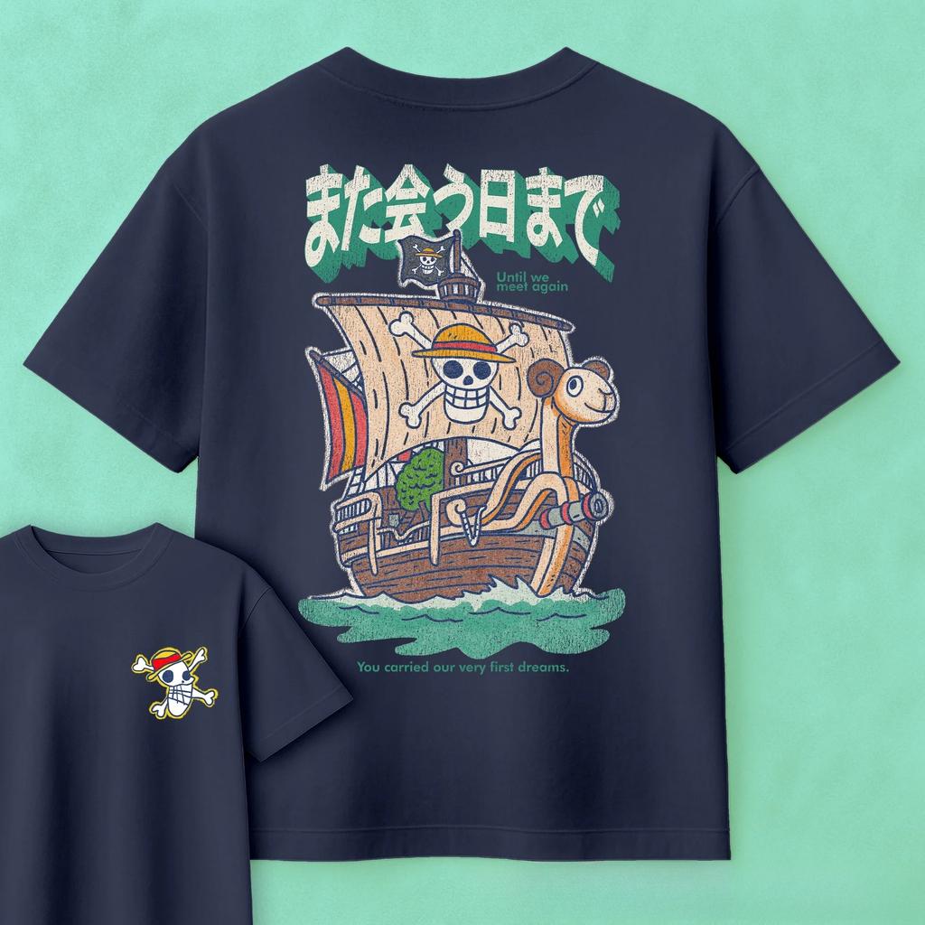 2026 Summer One Piece Anime Going Merry Printed Loose Shortsleeved Pure Cotton Childrens Tshirt Tide Unisex Casual Y2k Loose
