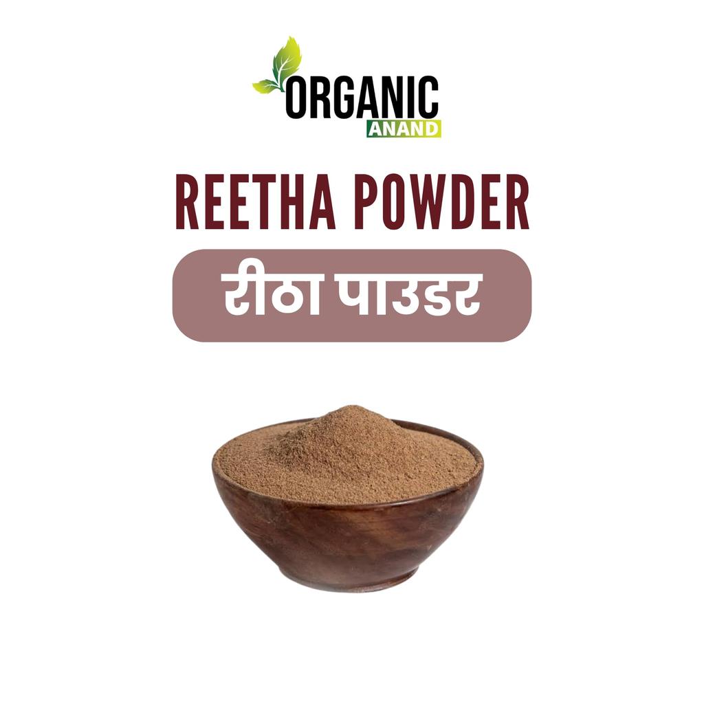 Organic Anand Soapnut/Aritha/Reetha Powder 200 Grams For Hair Care | Natural | No Added Preservatives and Additives | Sapindus Mukorossi Powder, Ant