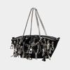 Punk Falten Knödel Achseltasche Mehrfach-Reißverschlusskopf Dekorative Damen-Schultertasche Babes Tragetasche