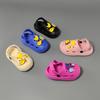 Summer Kids' Cartoon Clogs - Cute, Closed-Toe Slippers for Boys & Girls with Cat and Fish Designs, Perfect for Outdoor Wear.