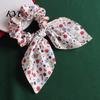 Christmas Hair Scrunchies for Women Girls, Elastic Ponytail Holders with Ribbon Bow, Decorative Wrist Soft Fabric Ties Holiday Party Accessories